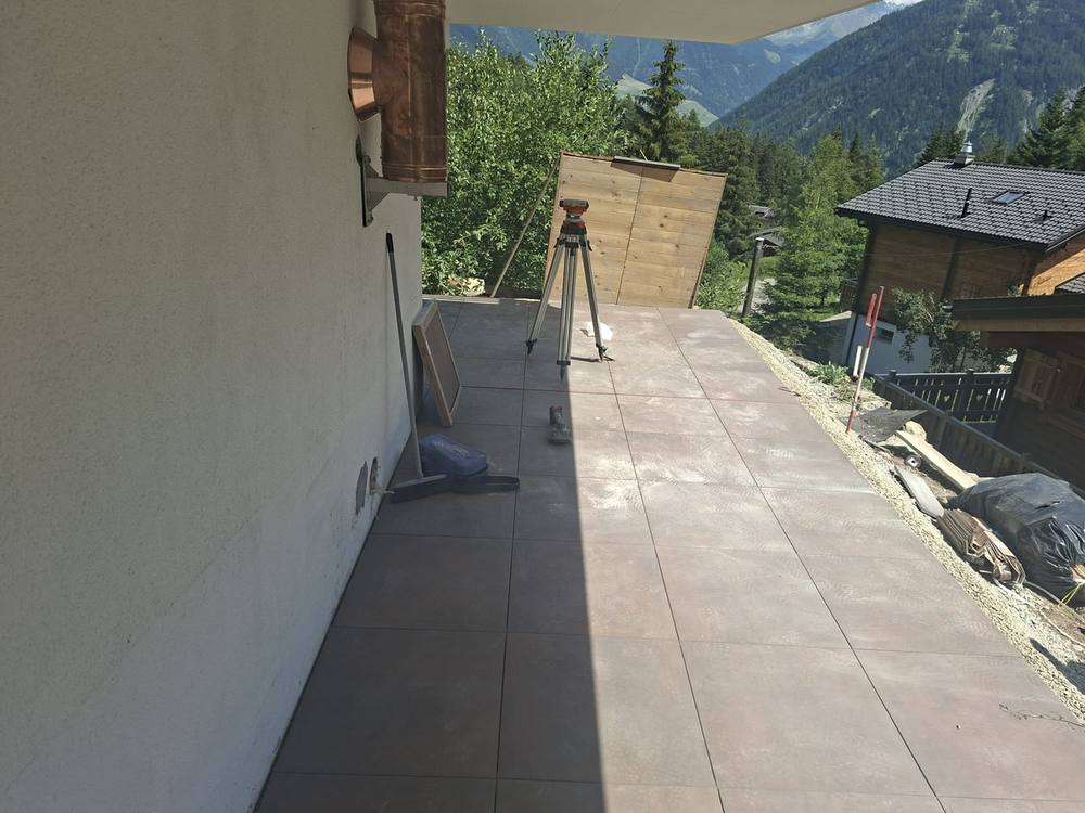 Terrasse en dallettes, Champex 2